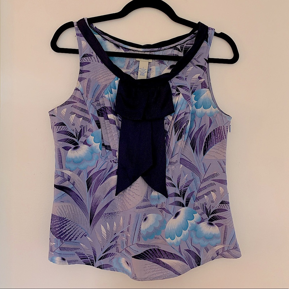 Anthropologie Odille silk cotton floral top, sz 6